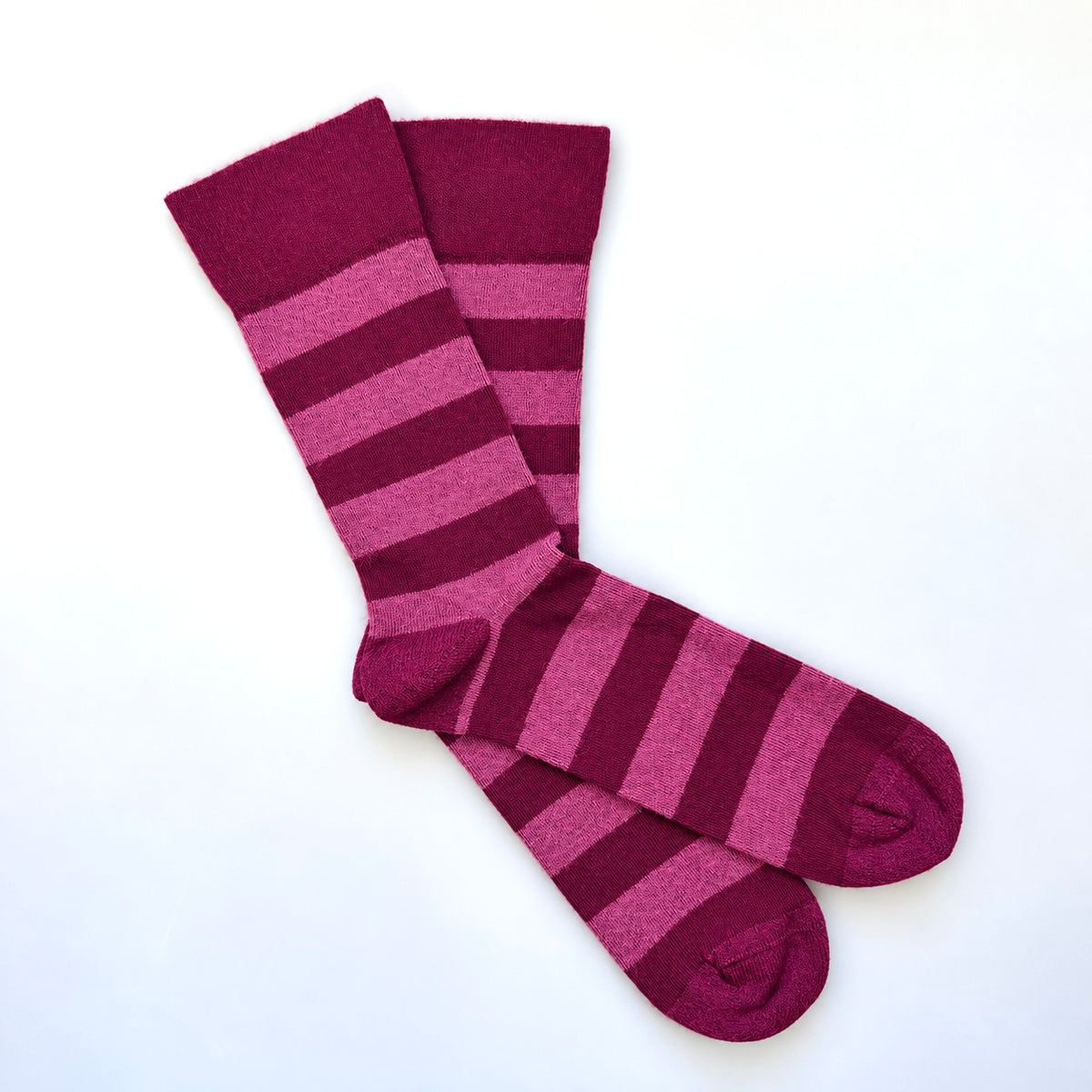 Berry striped Alpaca Merino comfort socks – Australian Made