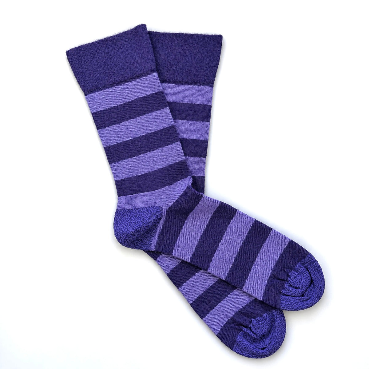Violet striped Alpaca Merino comfort socks – Australian Made