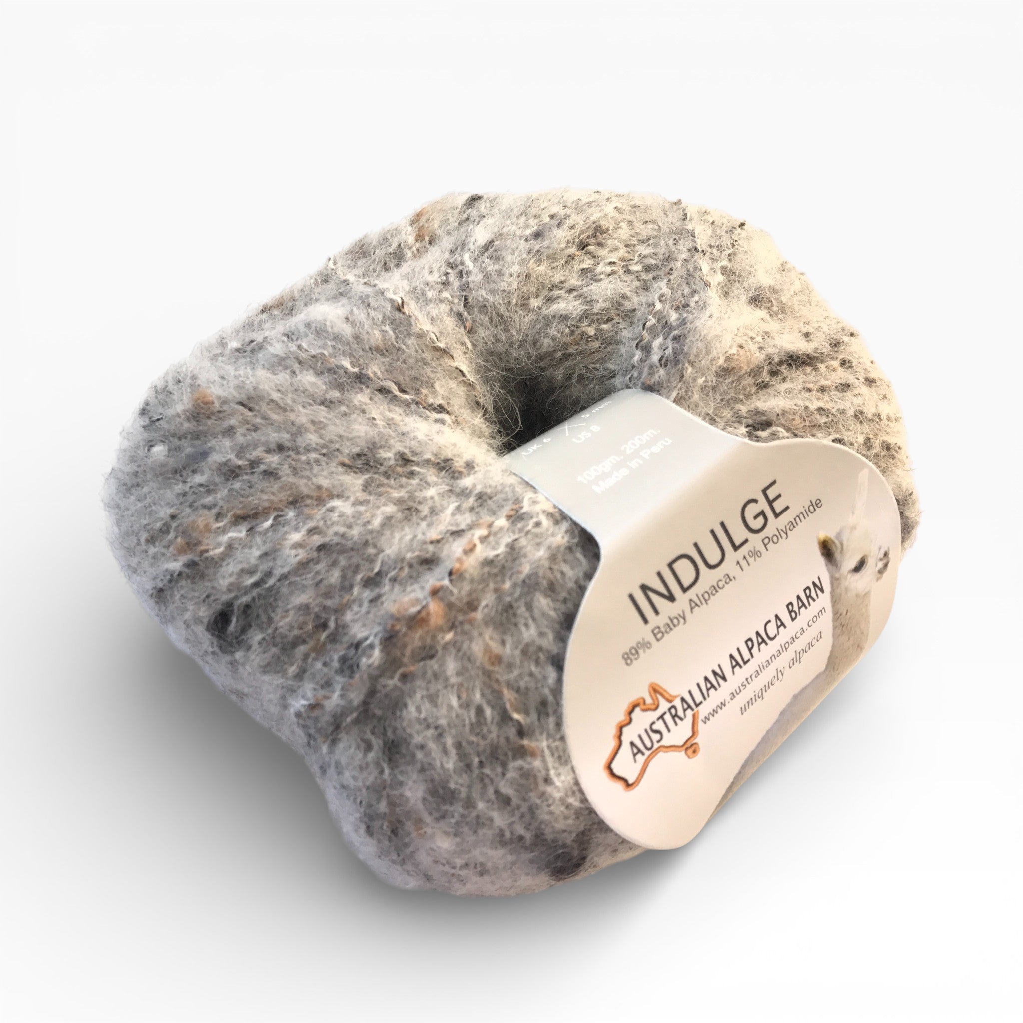 Silverwhite Indulge alpaca yarn for knitting soft scarves and neckwarmers