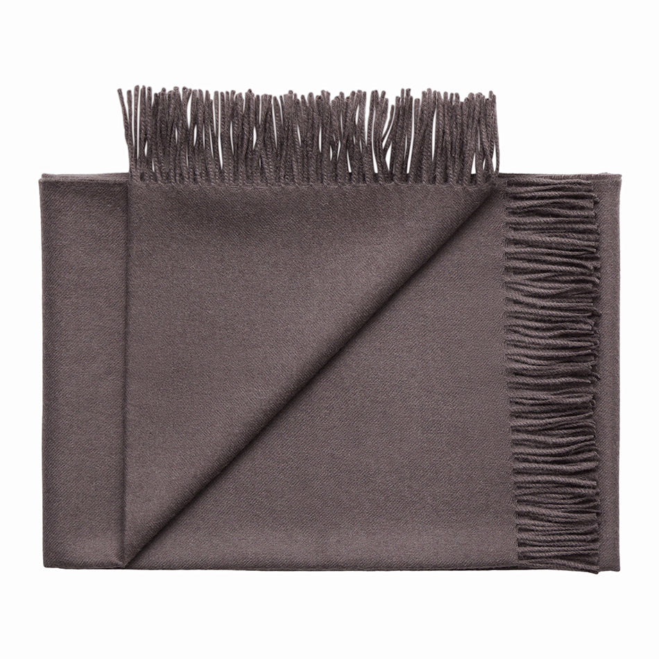 Folded baby alpaca throw rug from Australian Alpaca Barn in Brown
