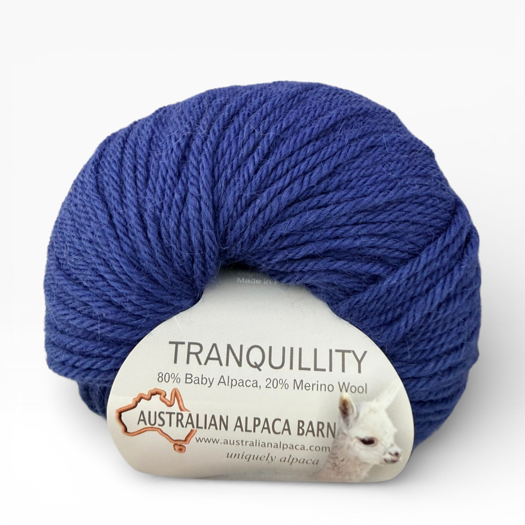 Tranquillity royal blue 8 Ply yarn with soft alpaca and merino fibres