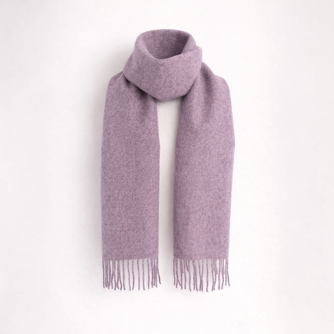 Baby alpaca Lavender scarf, elegant warm gift for someone who feels the cold.