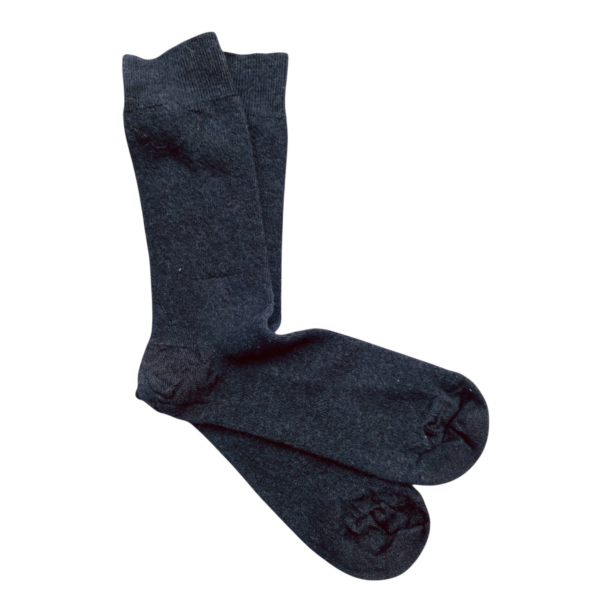 Humphrey Law black baby alpaca socks, Australian made warm everyday socks.