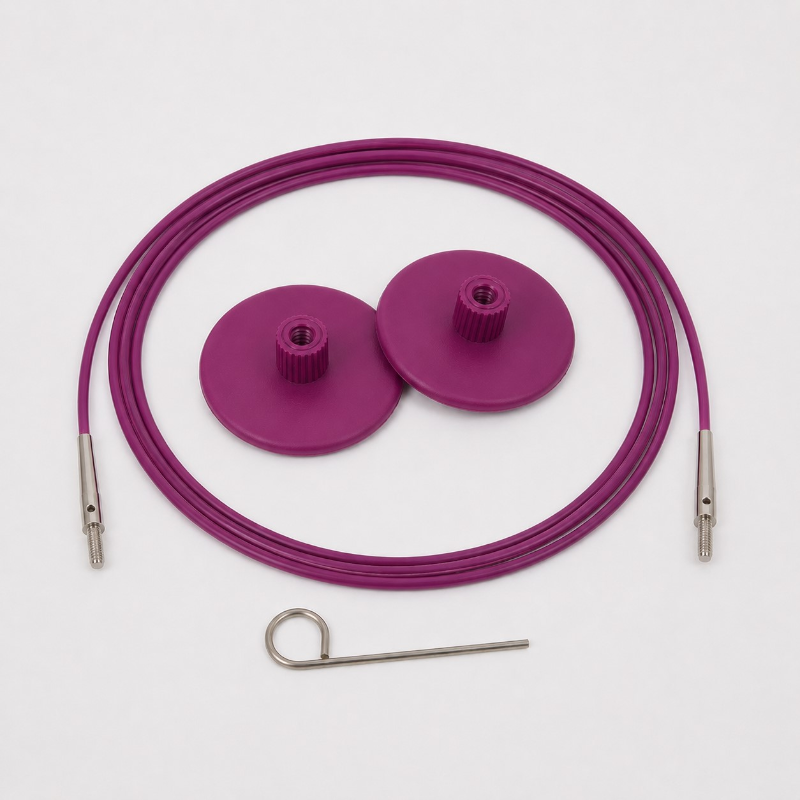 KnitPro interchangeable knitting needle cables for flexible circular knitting 150cm.