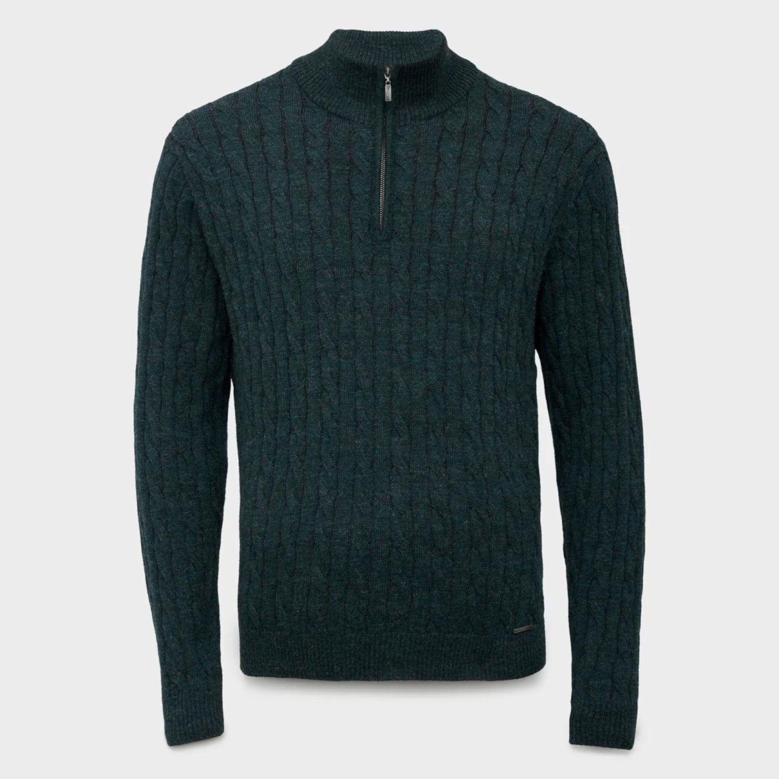 Calypso 100% Baby Alpaca sweater with textured cable knit design