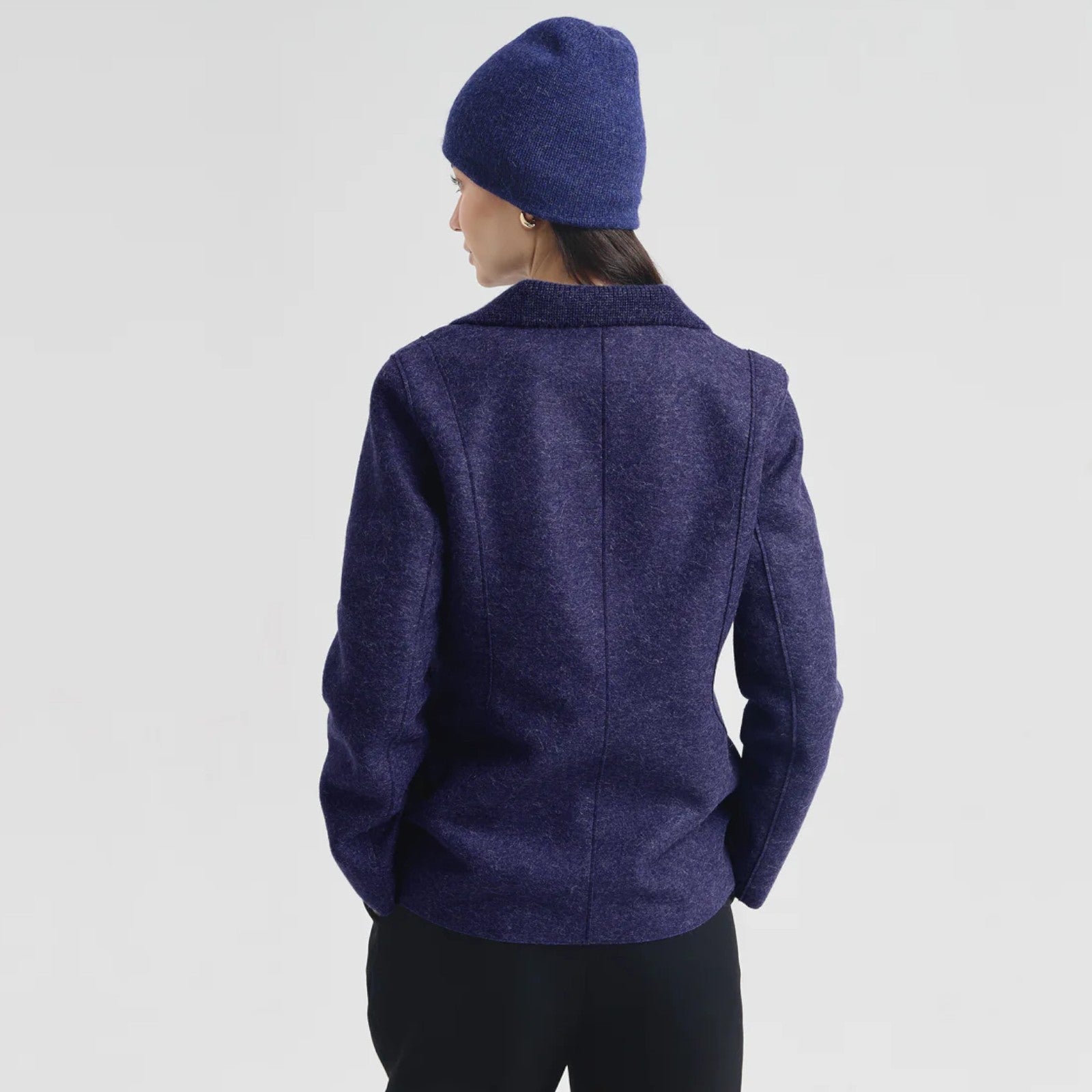 Carina Alpaca and Wool Jacket with classic lapels and integrated pockets