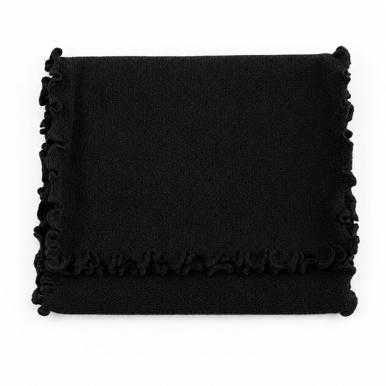 Lightweight baby alpaca scarf with elegant links stitch texture