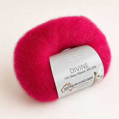 Divine Baby Suri Alpaca & Silk Yarn - Scarlet