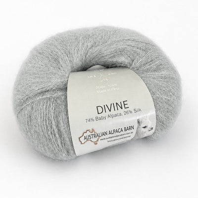 Divine Baby Suri Alpaca & Silk Yarn - Pearl Grey