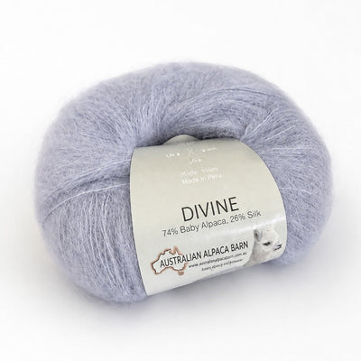 Divine Baby Suri Alpaca & Silk Yarn - Silver Blue
