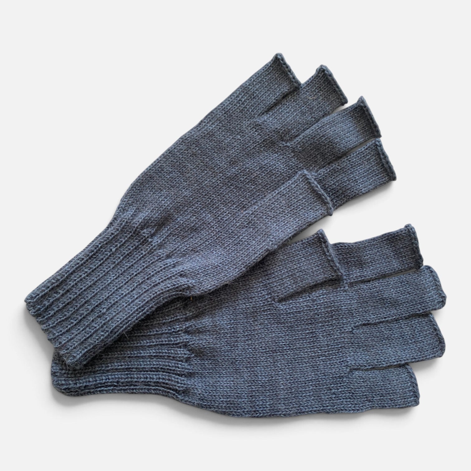 Charlie unisex baby alpaca fingerless gloves in steel grey, made in Peru