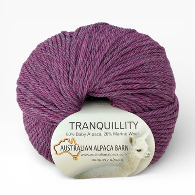 Tranquillity 8 Ply Baby Alpaca Yarn - Grape Mélange