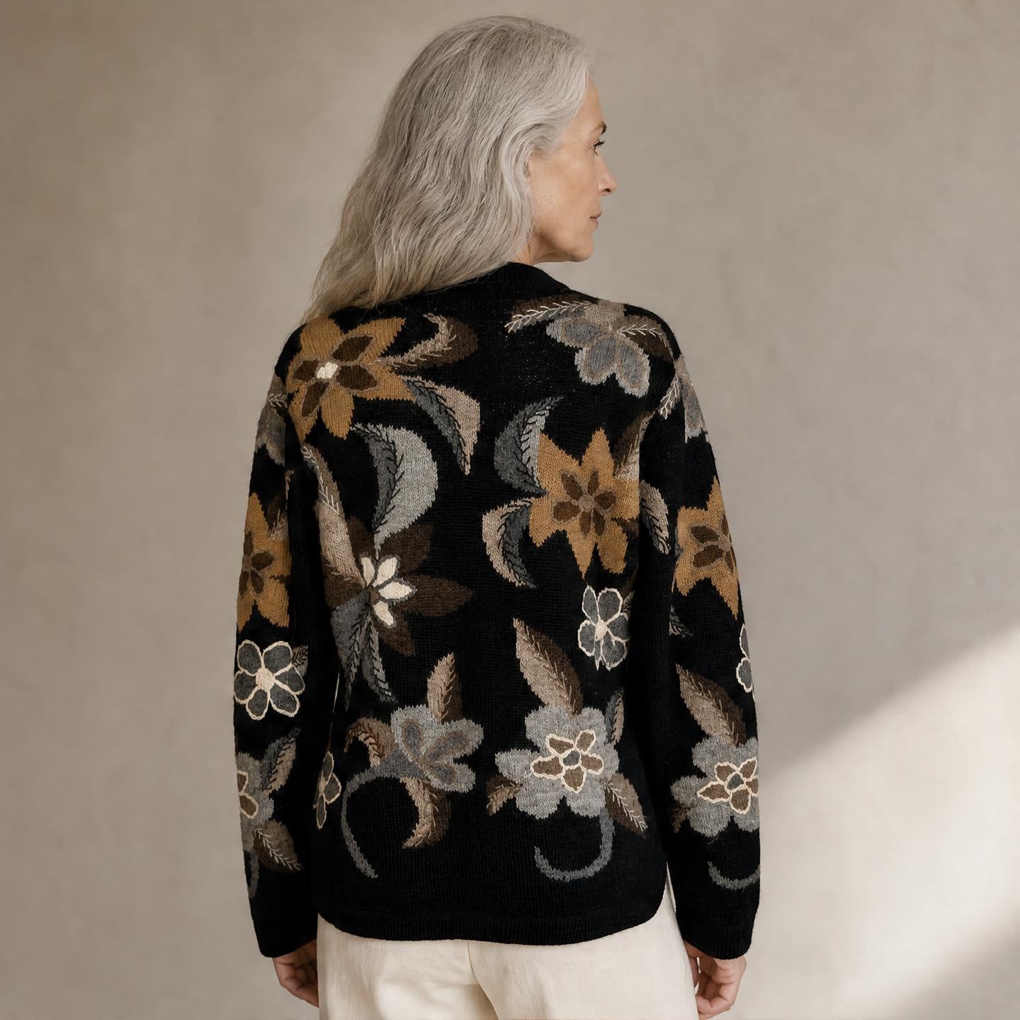 Women’s Juliet artisan alpaca cardigan made in Peru