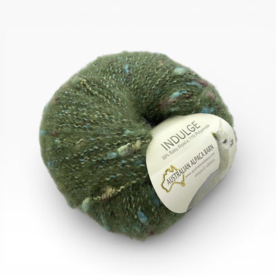 Indulge Baby Alpaca Bouclé Yarn - Moss Green
