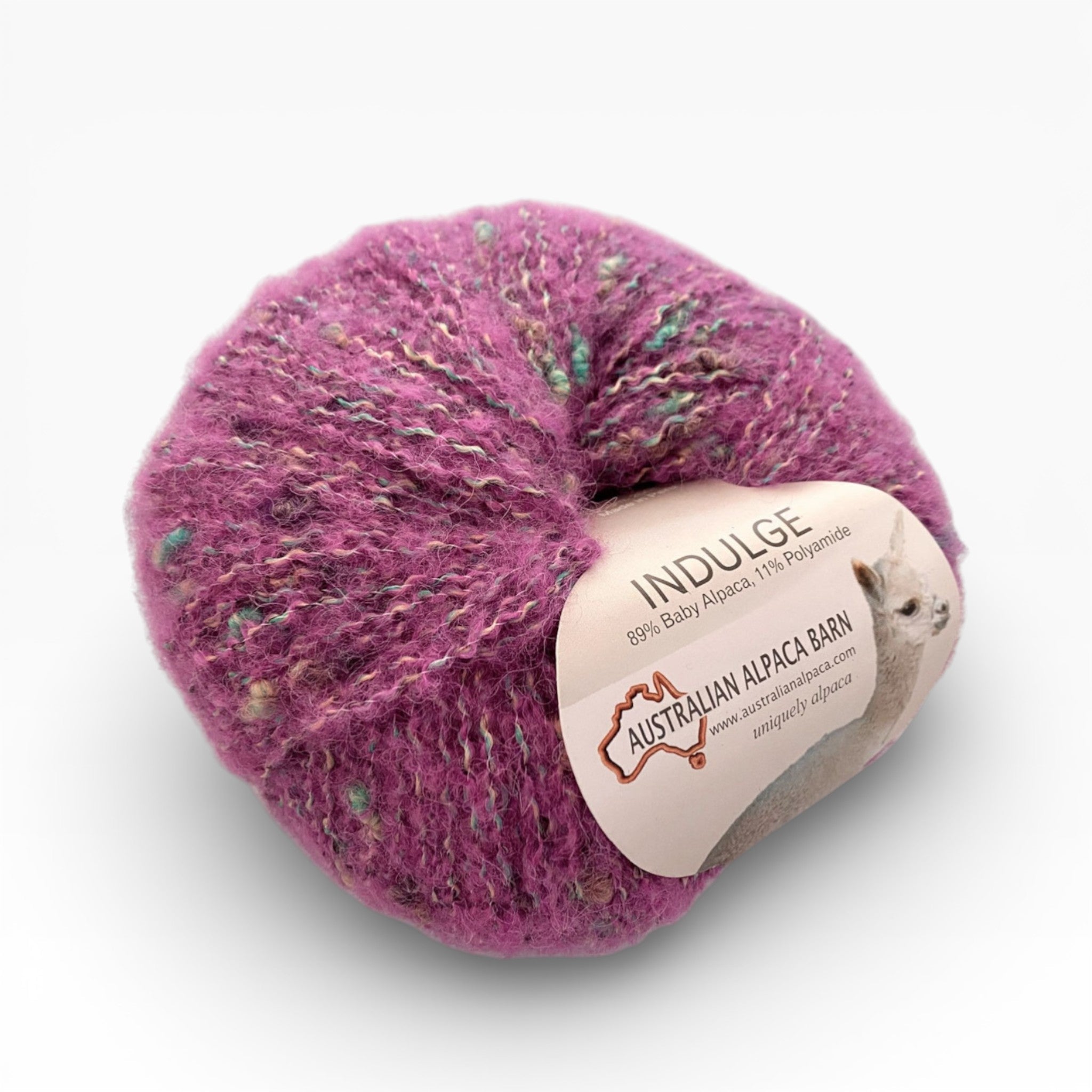 Soft pink baby alpaca Indulge yarn for hand knitting