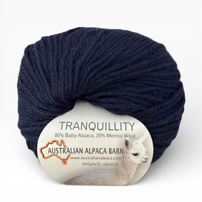 Tranquillity 8 Ply Baby Alpaca Yarn - Navy