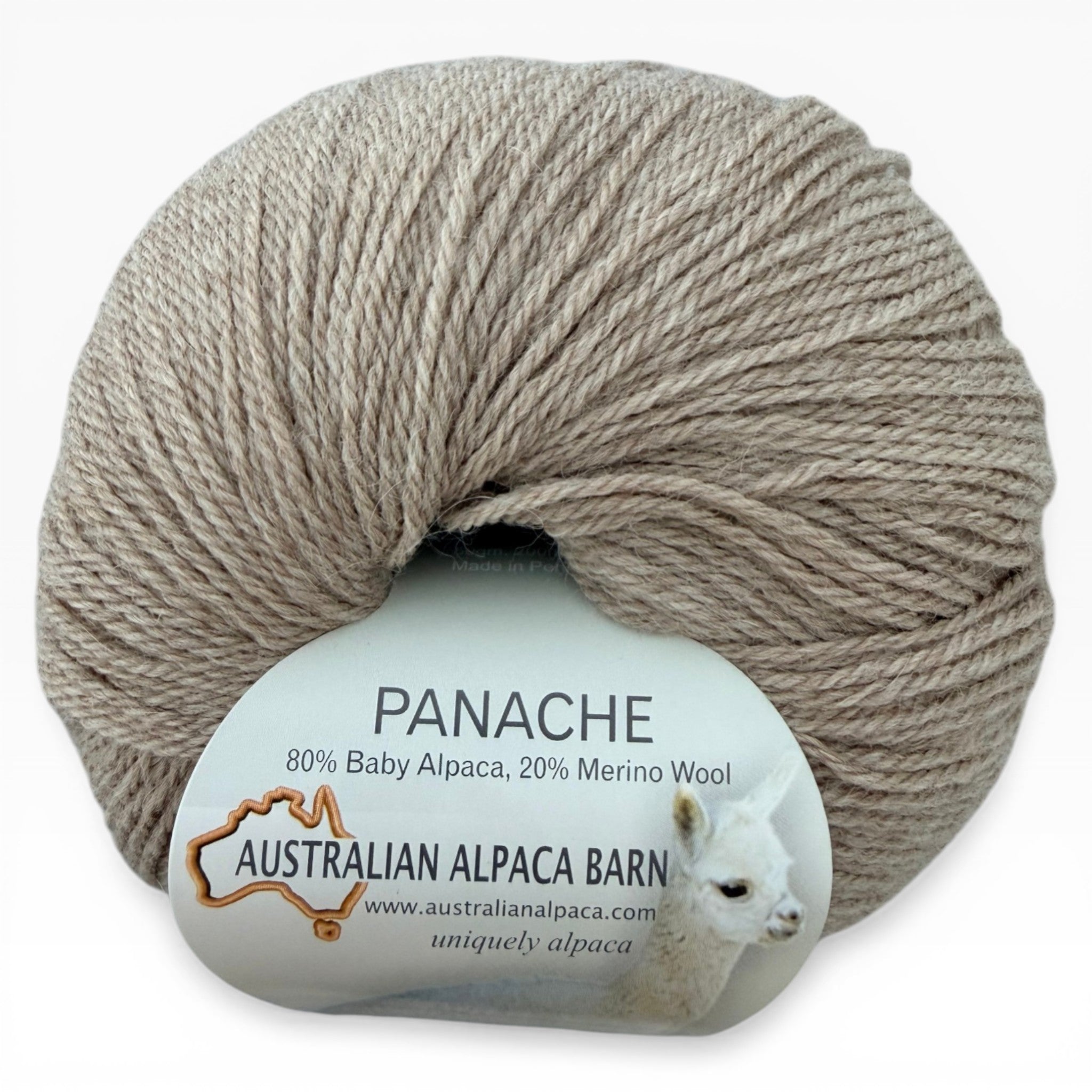 Soft baby alpaca and merino yarn for fine garments in fawn