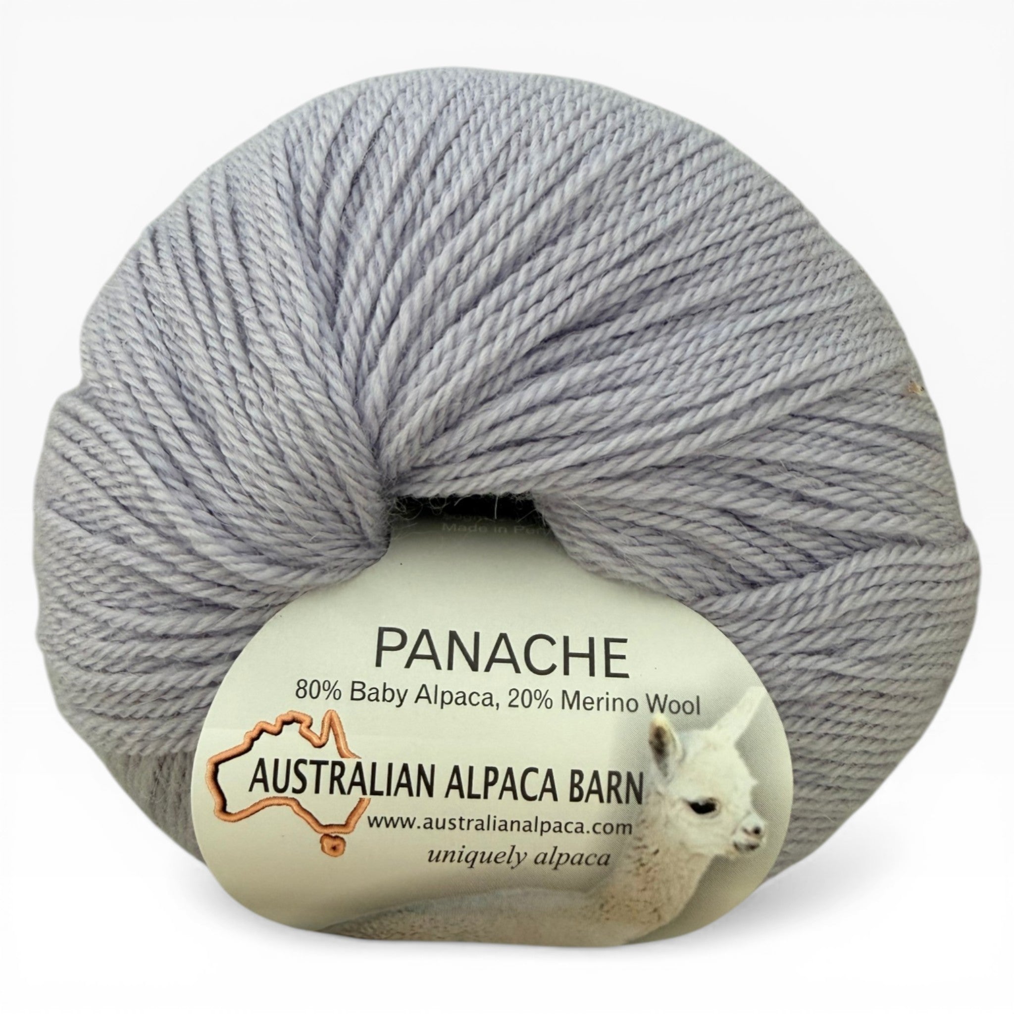 Baby alpaca and merino blend yarn for soft breathable knits in Lilac