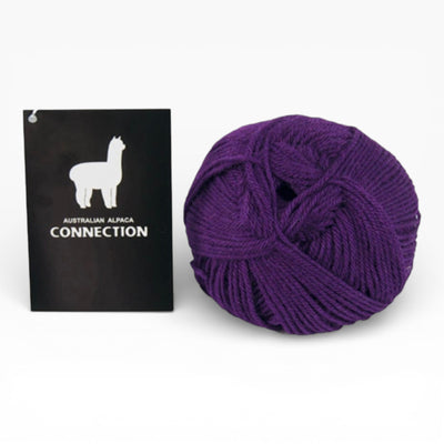 Australian Alpaca Connection 8 Ply 100% Alpaca Yarn - Purple Tobacco