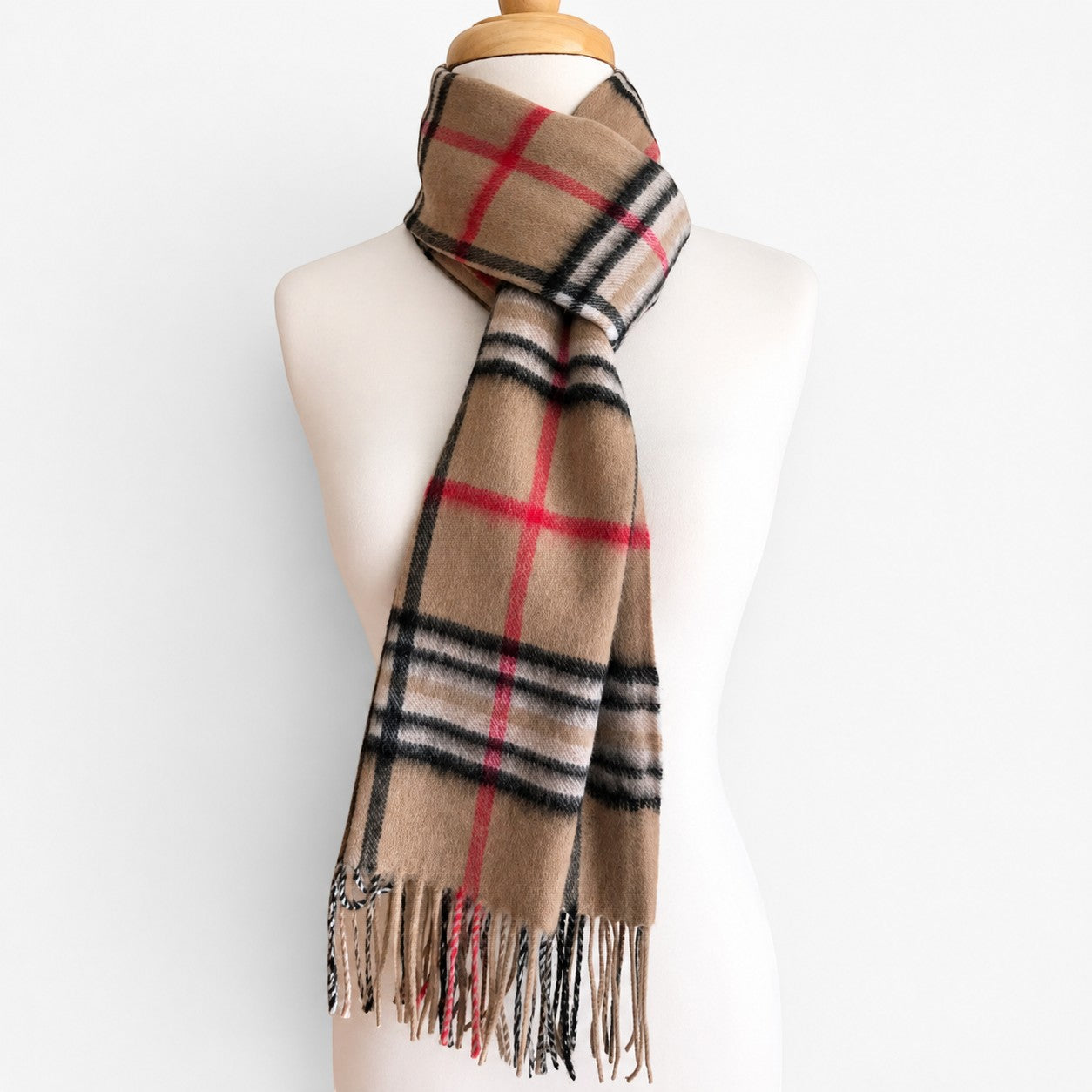 Classic check Premium Australian made alpaca scarf for winter