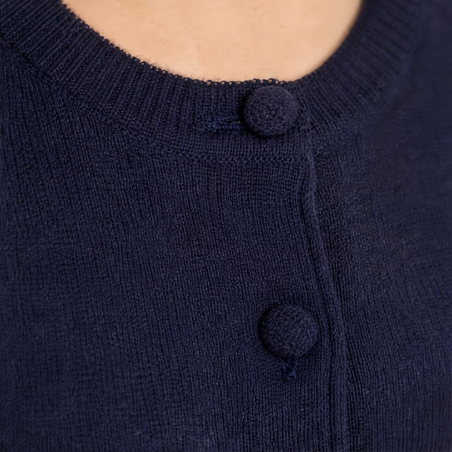 close up of Women’s 100% baby alpaca cardigan made in Peru