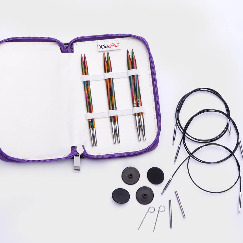 KnitPro Starter interchangeable circular needle set for everyday knitting projects.