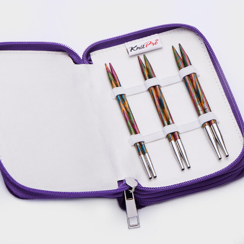 KnitPro Starter knitting needle set, practical first interchangeable needle kit.