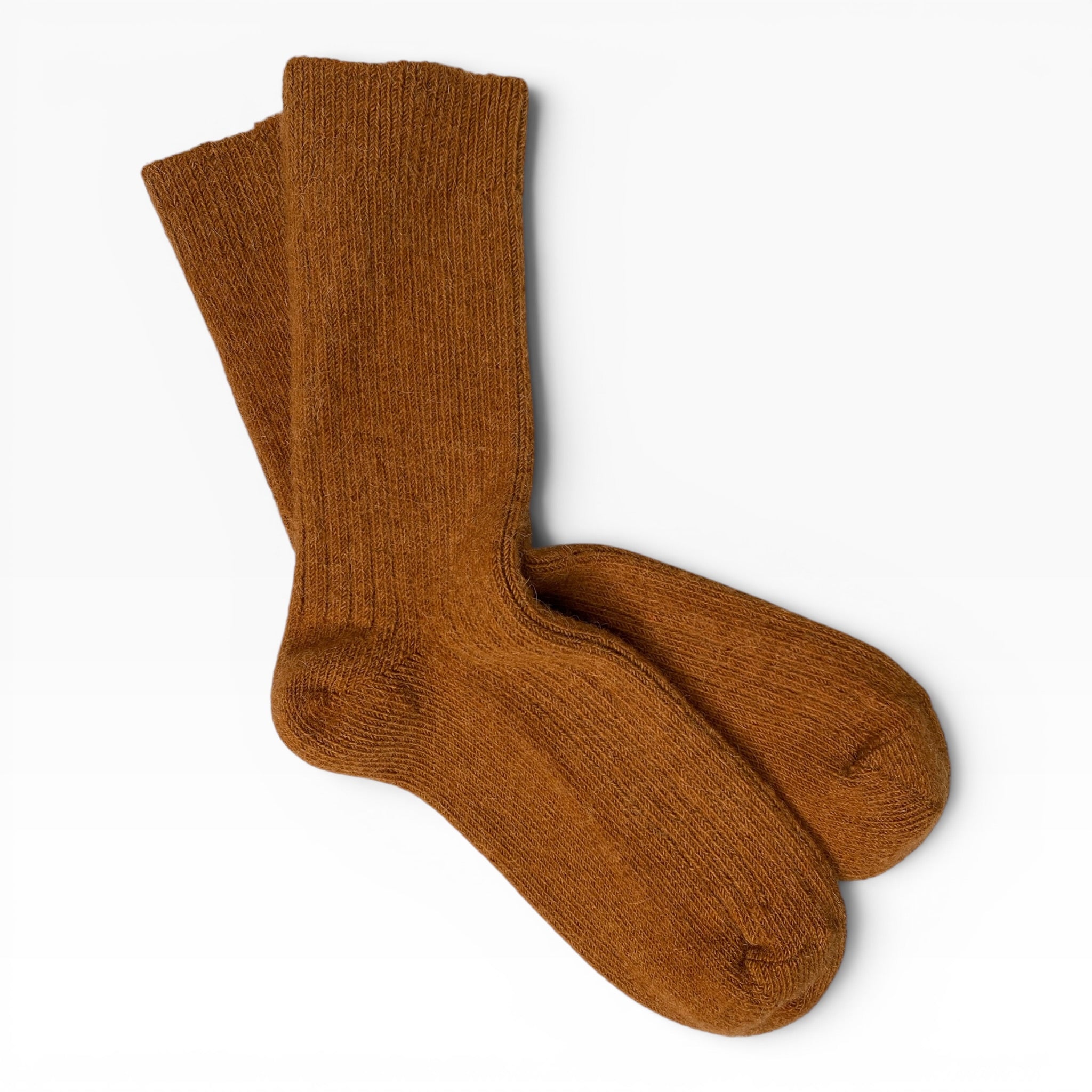 Humphrey Law thick socks for cold feet, in nutmeg colour, soft breathable everyday socks.
