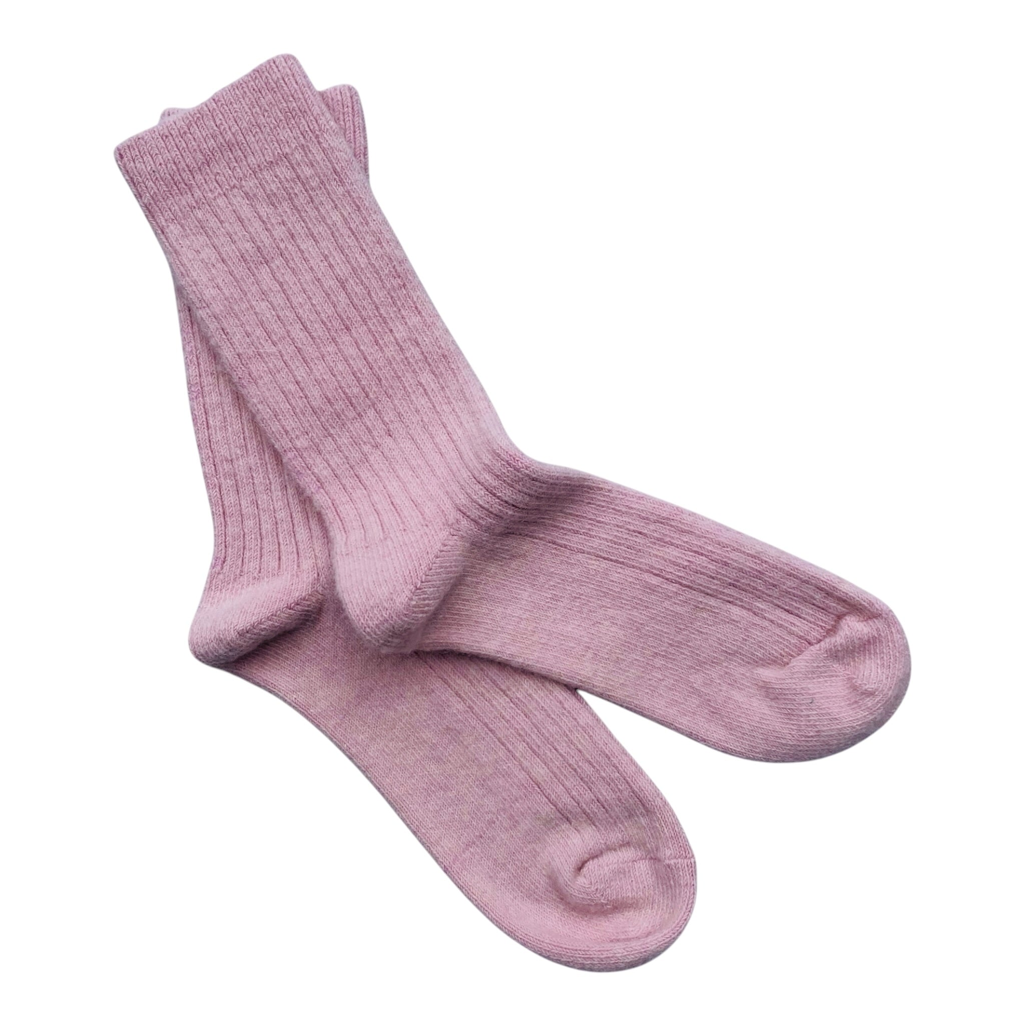 Thick Humphrey Law socks, warm comfortable socks for cold weather. Pale Pink, Australian Made.