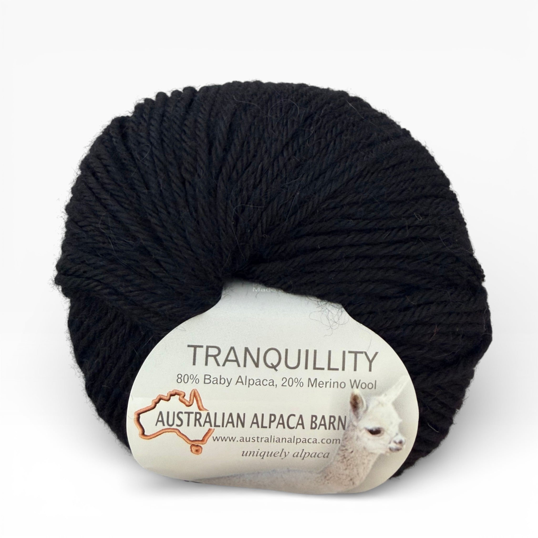 Black alpaca merino yarn suitable for scarves and jumpers