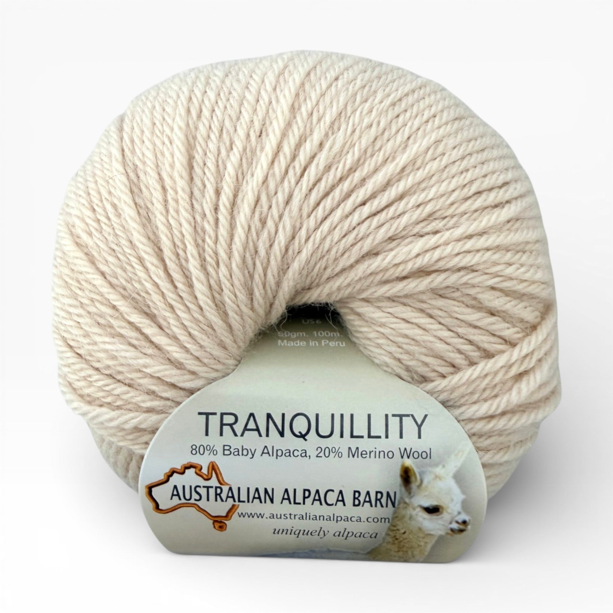 Baby alpaca merino blend yarn for soft hand knits in Champagne