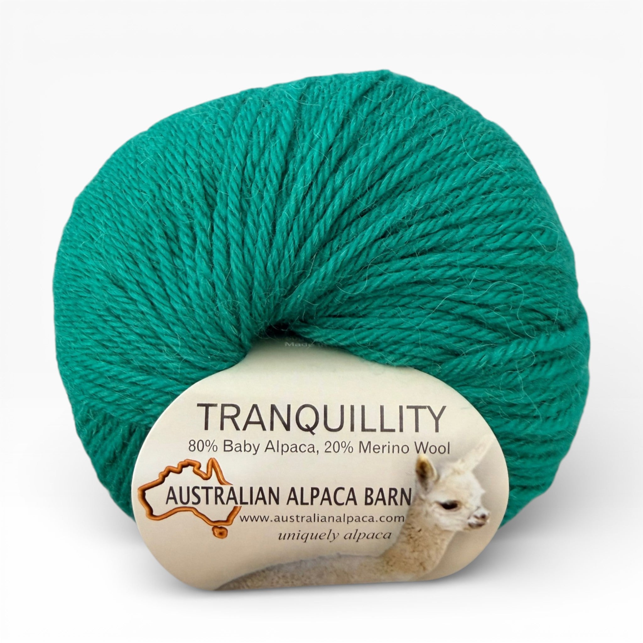 Baby alpaca and merino wool blend yarn in Emerald Tranquillity