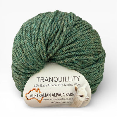 Tranquillity 8 Ply Baby Alpaca Yarn - Green Melange