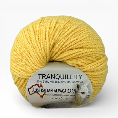 Tranquillity 8 Ply Baby Alpaca Yarn - Lemon