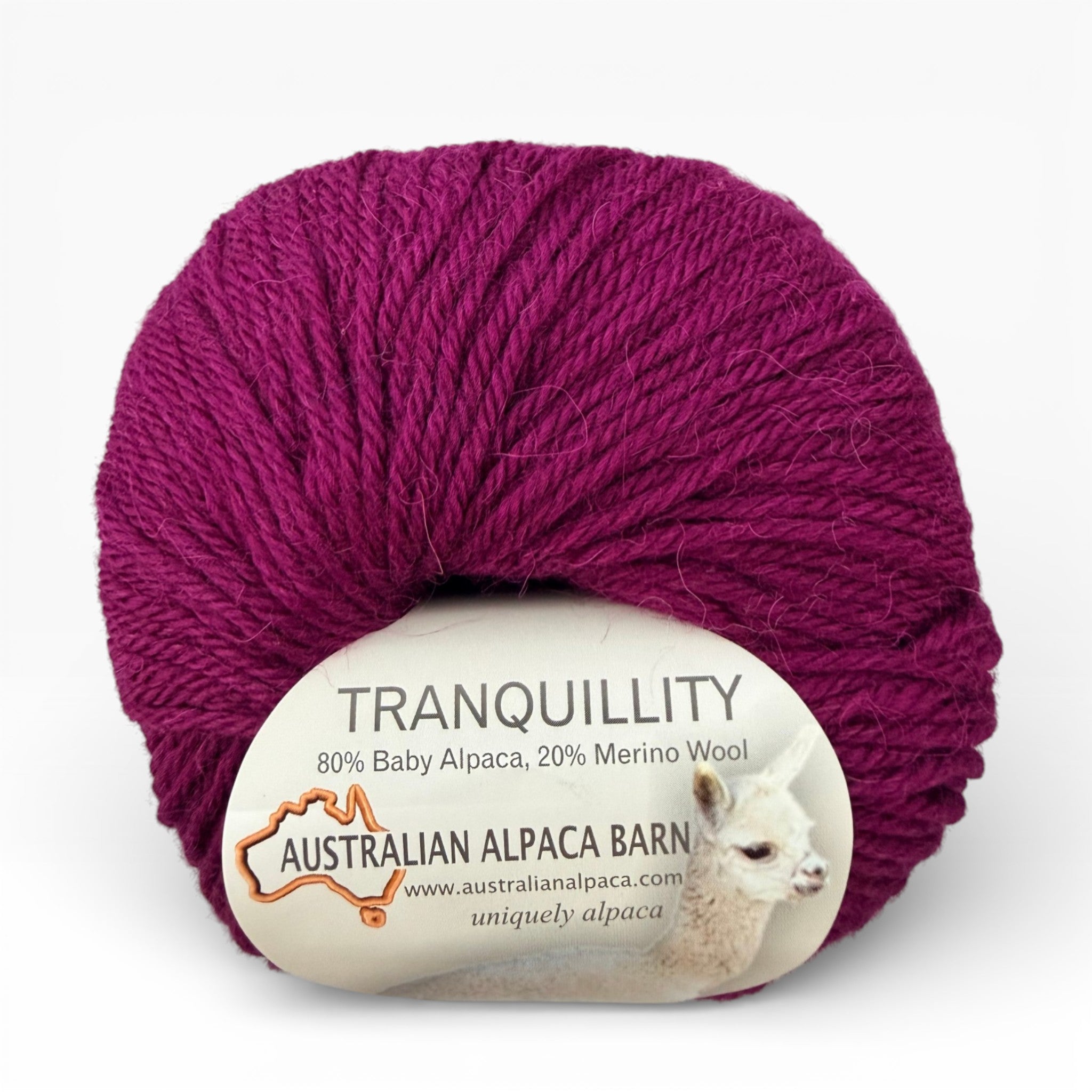 Australian Alpaca Barn 8ply yarn in Tranquillity Mulberry