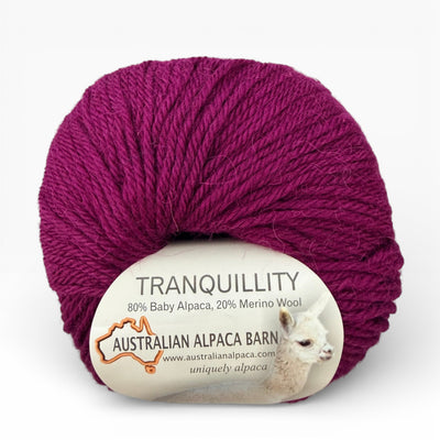 Tranquillity 8 Ply Baby Alpaca Yarn - Mulberry