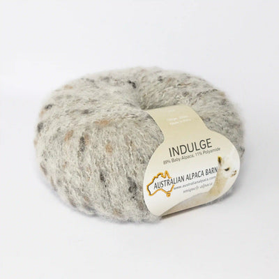 Indulge Baby Alpaca Bouclé Yarn - Silverwhite