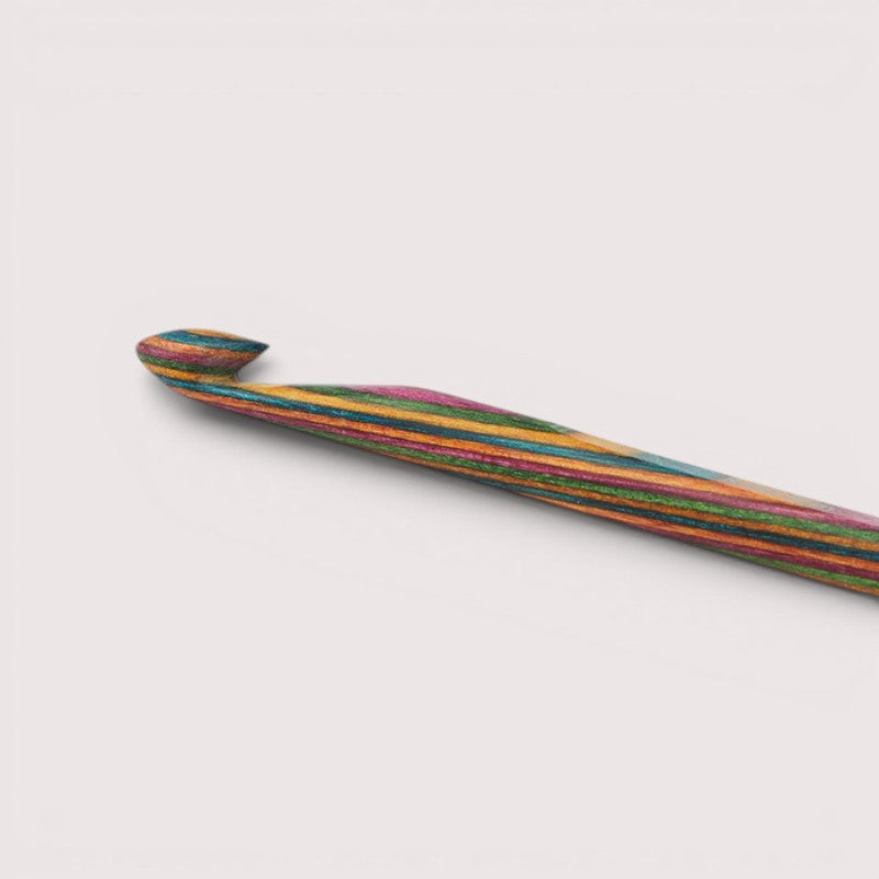 KnitPro crochet hook with smooth handle for comfortable crocheting.